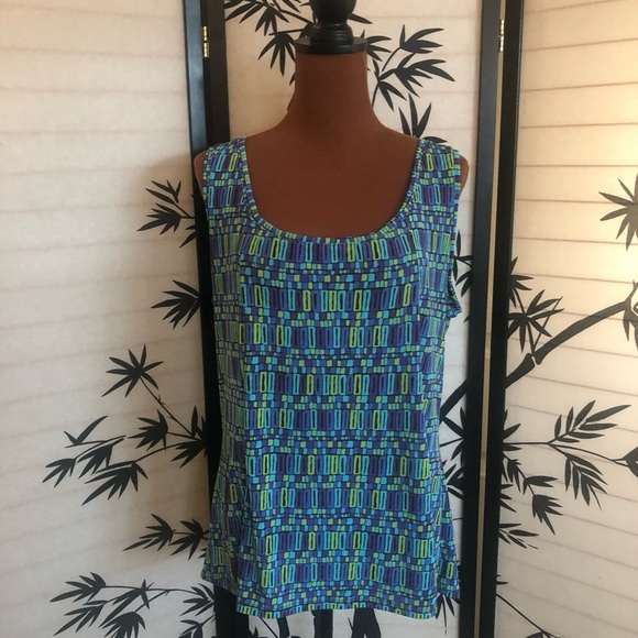 Blue and Green Women’s Knit Tank Top Size XXL - Picture 10 of 10